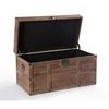 Vintiquewise Wooden Rectangular Lined Rustic Storage Trunk with Latch, Medium QI003512M